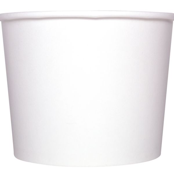 [1,000 ct] 16 oz Paper Food Containers | 112 mm | White