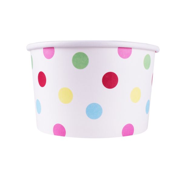 [600 ct] 20 oz Paper Food Containers | 127 mm | Dots Print