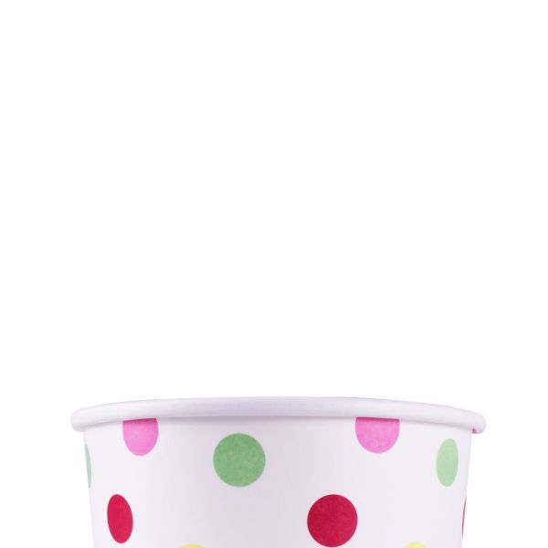 [600 ct] 20 oz Paper Food Containers | 127 mm | Dots Print