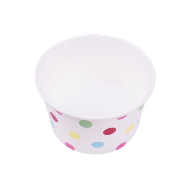 [600 ct] 20 oz Paper Food Containers | 127 mm | Dots Print