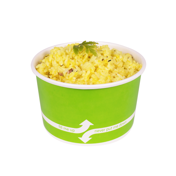 [600 ct] 20 oz Paper Food Containers | 127 mm | Green