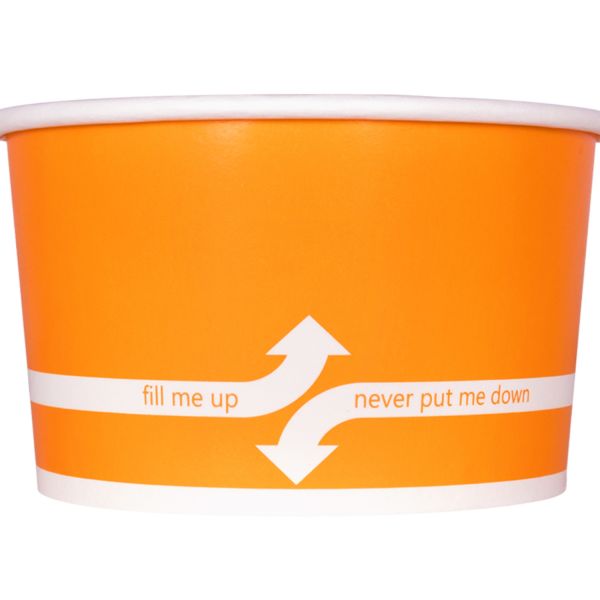 [600 ct] 20 oz Paper Food Containers | 127 mm | Orange
