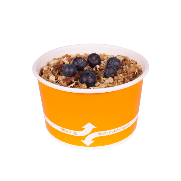 [600 ct] 20 oz Paper Food Containers | 127 mm | Orange