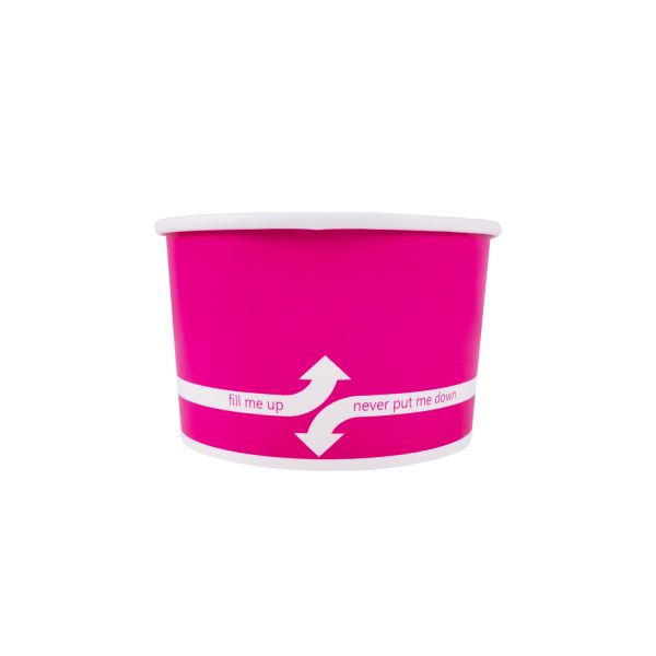 [600 ct] 20 oz Paper Food Containers | 127 mm | Pink