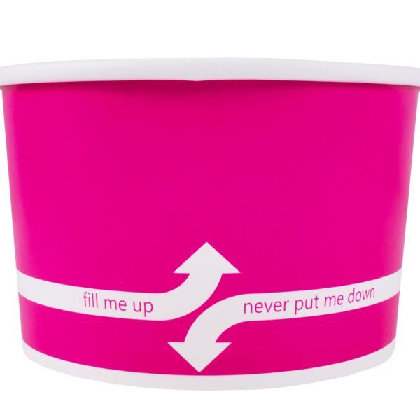 [600 ct] 20 oz Paper Food Containers | 127 mm | Pink