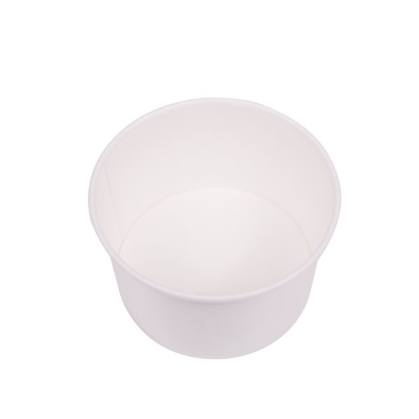 [600 ct] 20 oz Paper Food Containers | 127 mm | White