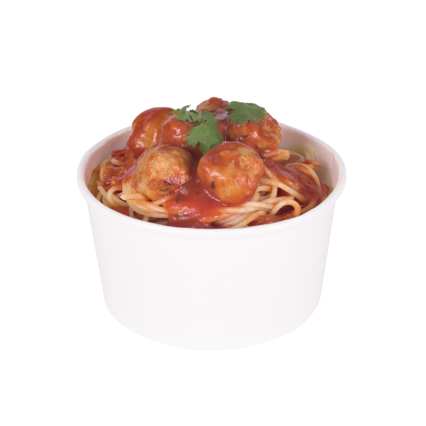 [600 ct] 24 oz Paper Food Containers | 142 mm | White