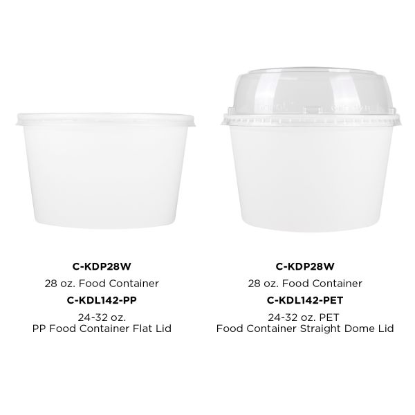 [600 ct] 28 oz Paper Food Containers | 142 mm | White