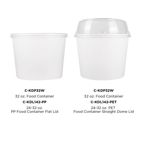 [600 ct] 32 oz Paper Food Containers | 142 mm | White