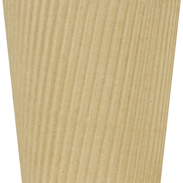 [500 ct] 8 oz Paper Coffee Cups | Ripple | 80 mm | Kraft