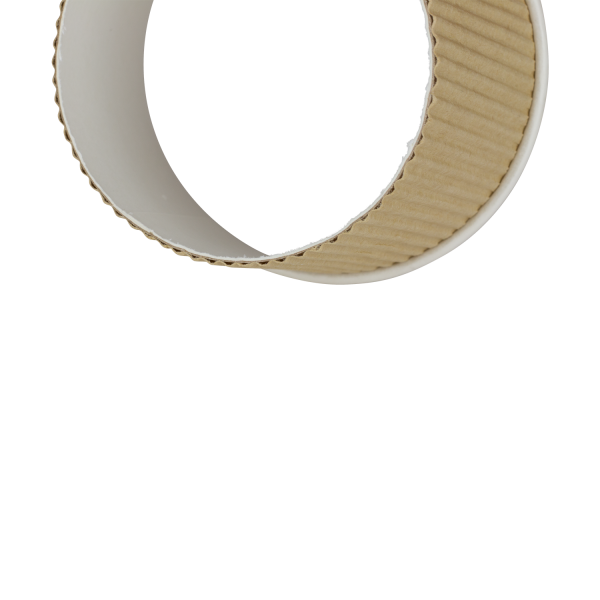 [500 ct] 8 oz Paper Coffee Cups | Ripple | 80 mm | Kraft