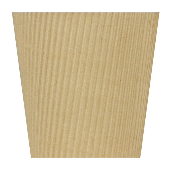 [500 ct] 10 oz Paper Coffee Cups | Ripple | 90 mm | Kraft