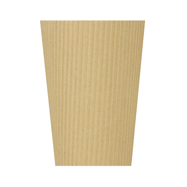 [500 ct] 16 oz Paper Coffee Cups | Ripple | 90 mm | Kraft