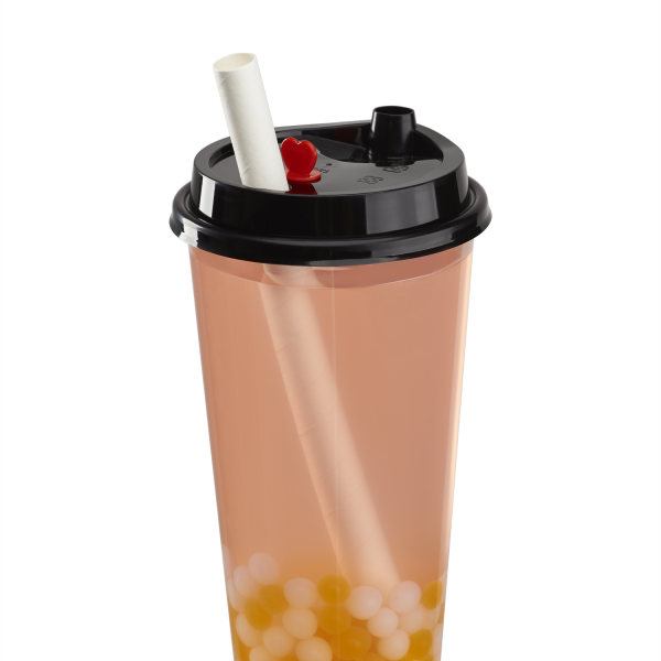 [1,000 ct] Plastic Dome Sip Lids | 90 mm | For 16/24 oz Tall Premium PP Cups | Black