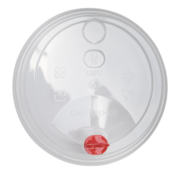 [1,000 ct] Plastic Dome Sip Lids | 90 mm | For 16/24 oz Tall Premium PP Cups | Clear