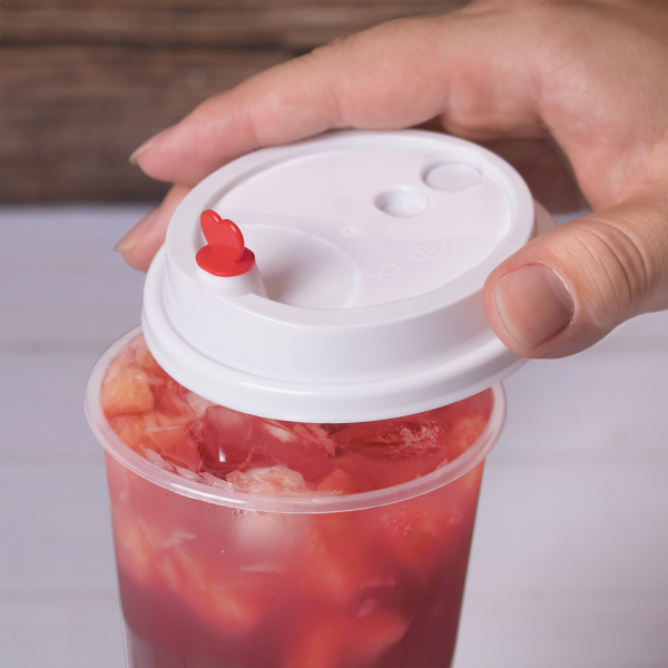 [1,000 ct] Plastic Dome Sip Lids | 90 mm | For 16/24 oz Tall Premium PP Cups | White