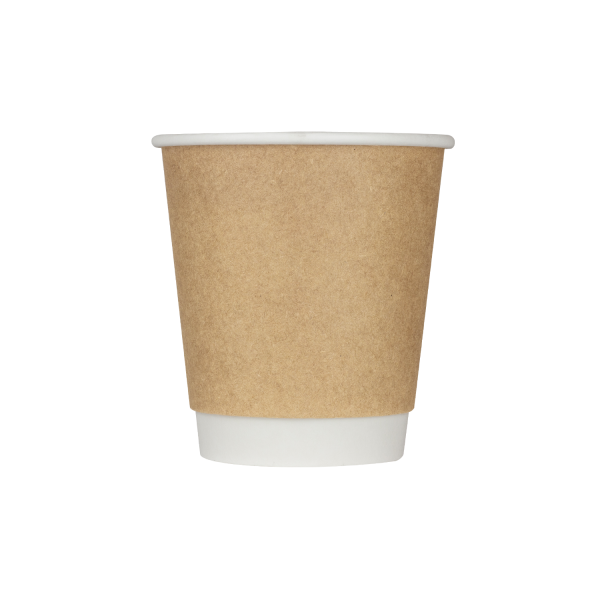 [500 ct] 10 oz Paper Coffee Cups | Wrapped Insulated | 90 mm | Kraft