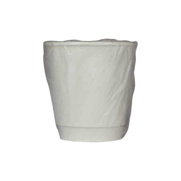 [500 ct] 10 oz Paper Coffee Cups | Wrapped Insulated | 90 mm | White
