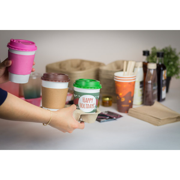 [600 ct] Drink Carrier, Holds 2 Cups (8-24 oz)