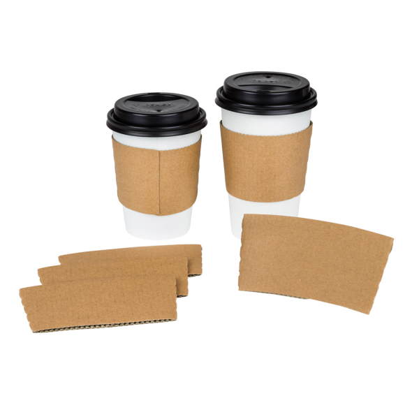 [1,000 ct] Coffee Cup Sleeves, Kraft