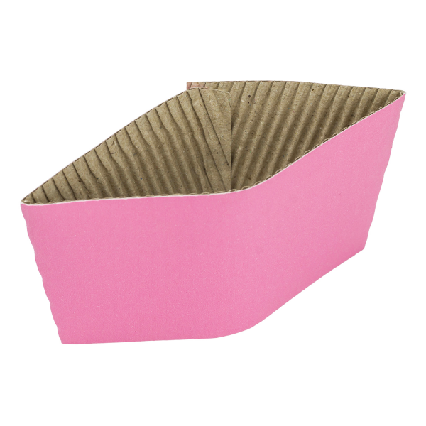[1,000 ct] Coffee Cup Sleeves, Pink