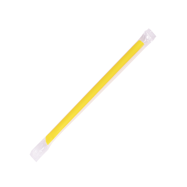 [1,600 ct] Boba Straws | Diagonal Cut | Individually Wrapped - Mixed Color (0.39" x 9")