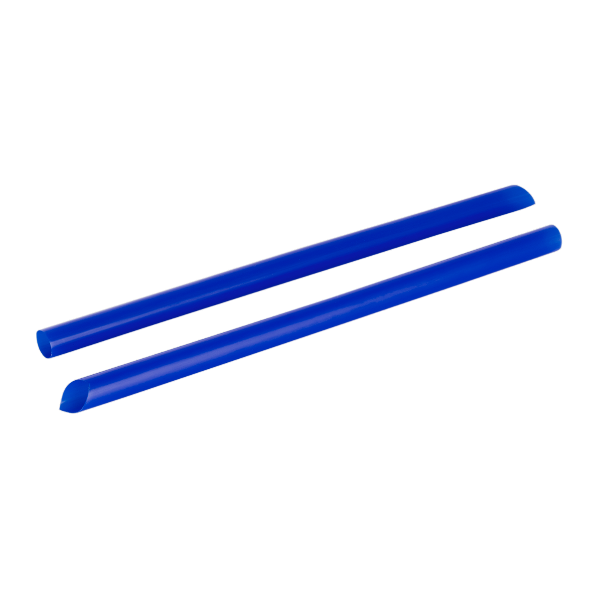 [1,600 ct] Boba Straws | Diagonal Cut | Individually Wrapped | Blue (0.39" x 9")