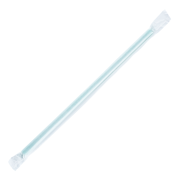 [2,500 ct] Giant Straws | Individually Wrapped | Green (0.31" x 9")