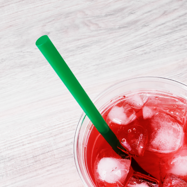 [2,500 ct] Giant Straws | Individually Wrapped | Green (0.31" x 9")