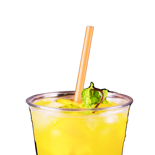 [2,500 ct] Giant Straws | Individually Wrapped | Orange (0.31" x 9")