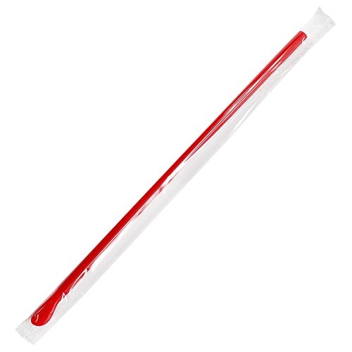 [5,000 ct] Spoon Straws | Individually Wrapped | Red (0.26" x 9.45")
