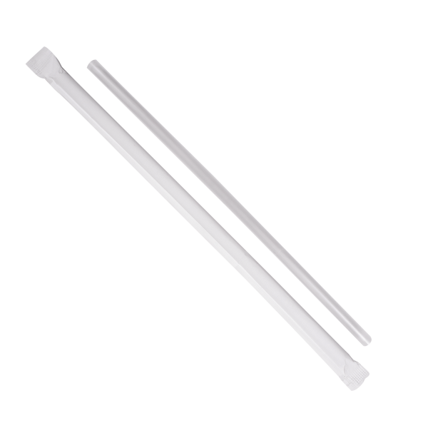 [12,000 ct] Straws | Clear | Individually Wrapped (0.2" x 7.75")