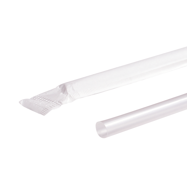 [12,000 ct] Straws | Clear | Individually Wrapped (0.2" x 7.75")