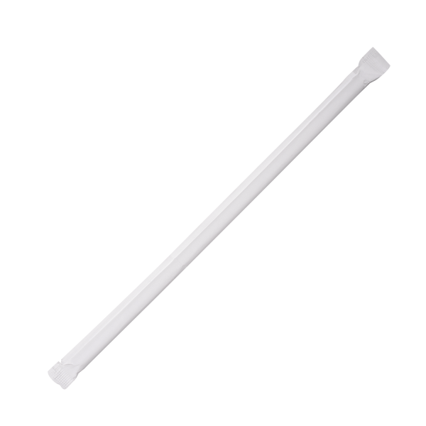 [2,000 ct] Jumbo Straws | Individually Wrapped | Clear (0.2" x 7.75")