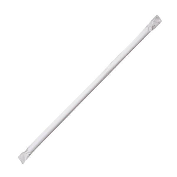 [2,000 ct] Jumbo Straws | Individually Wrapped | Clear (0.2" x 10.25")