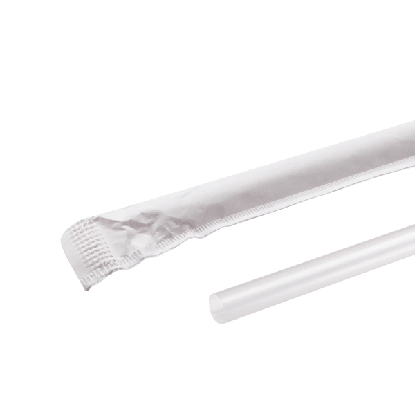 [2,000 ct] Jumbo Straws | Individually Wrapped | Clear (0.2" x 10.25")