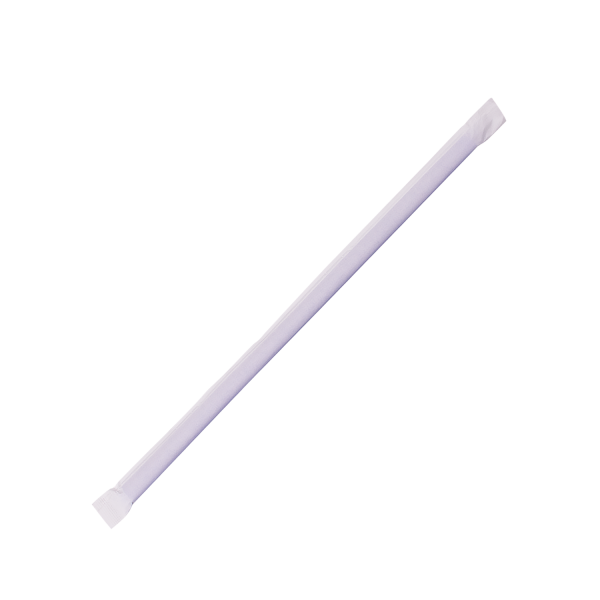[1,200 ct] Giant Straws | Individually Wrapped | Blue (0.31" x 9")