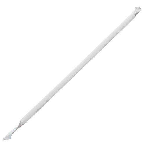 [1,200 ct] Giant Straws | Individually Wrapped | Clear (0.31" x 10.25")