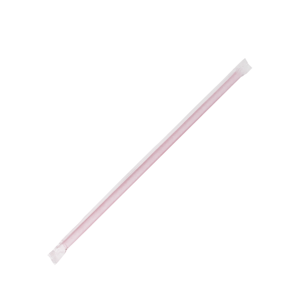[1,200 ct] Giant Straws | Individually Wrapped | Red (0.31" x 10.25")