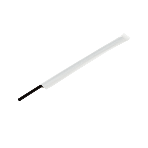 [5,000 ct] Stir Straws | Individually Wrapped | Black, PP (7.5")
