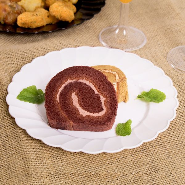 [240 ct] 7" White Scalloped Plastic Plates | PS