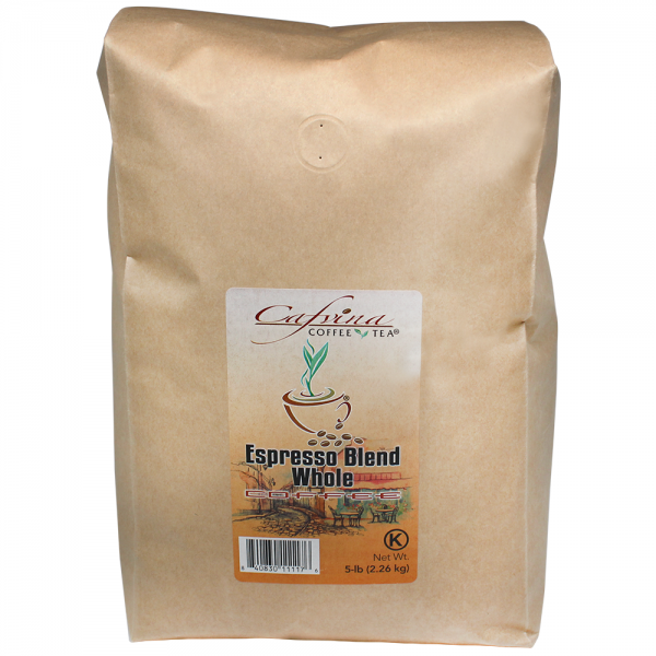 Cafvina Espresso Blend - Whole Bean - Bag (5 lbs)