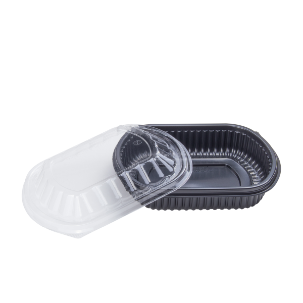 [300 ct] 24 oz Microwaveable Take-Out Box | PP | Black