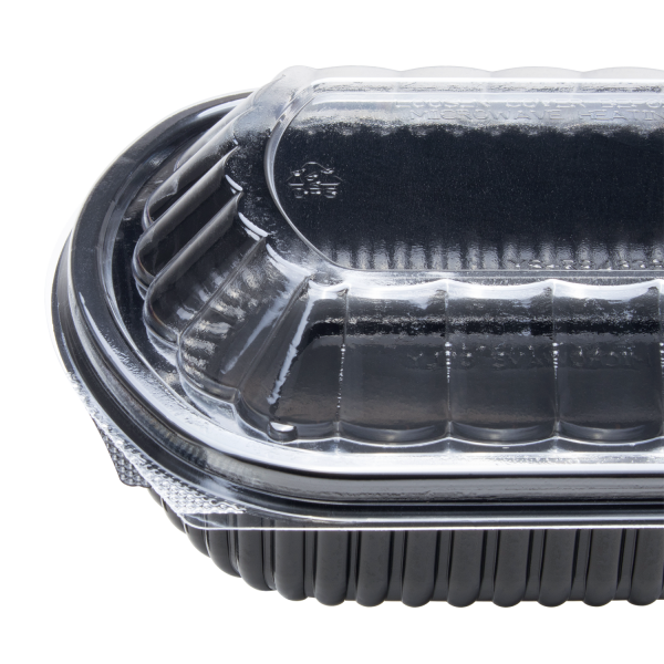 [300 ct] 24 oz Microwaveable Take-Out Box | PP | Black