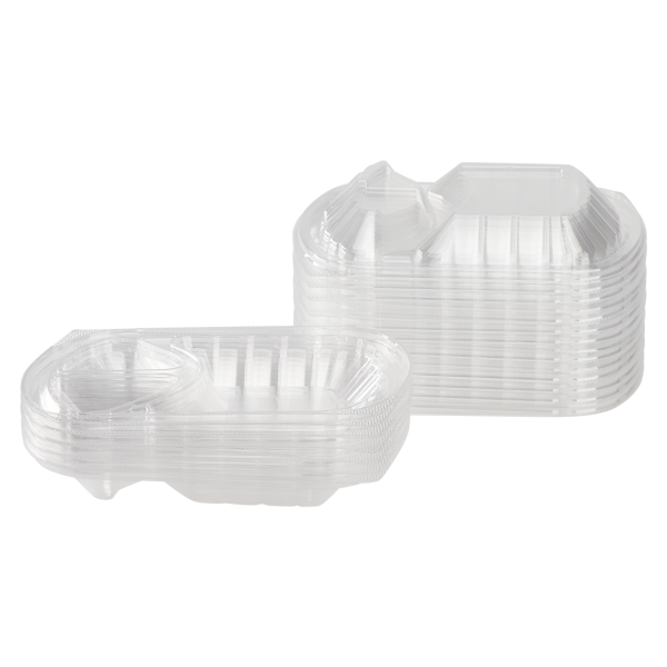 [300 ct] OPS Lid for 36 oz Microwaveable Take-Out Box | 3-Compartment | Clear