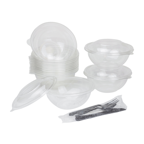 [300 ct] 24 oz Disposable Salad Bowl Lids | 165 mm | PET