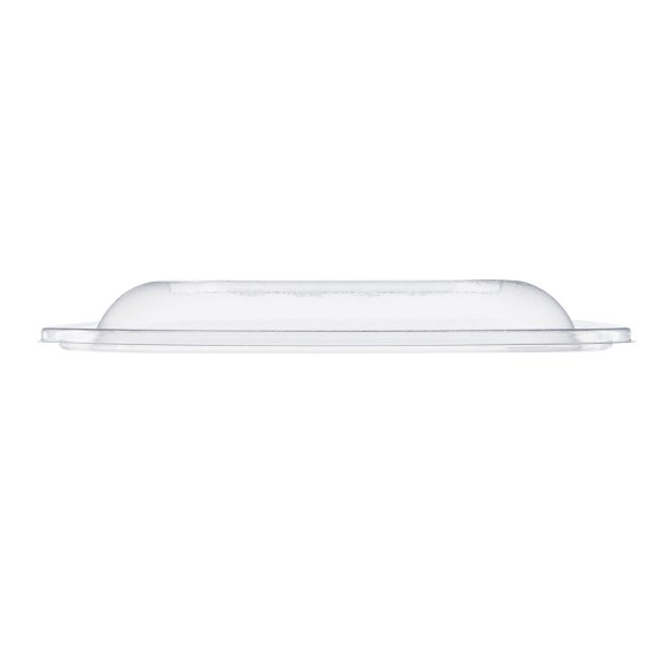 [300 ct] 24-48 oz Square Disposable Salad Bowl Lids | PET | Clear