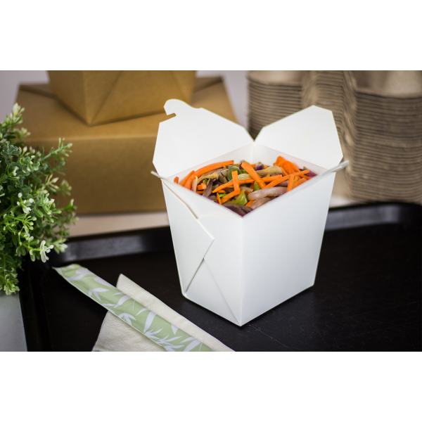[450 ct] 32 oz Paper Take-Out Boxes, White