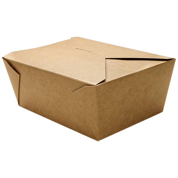 [160 ct] Paper Take-Out Boxes | #4 | 110 oz | Kraft