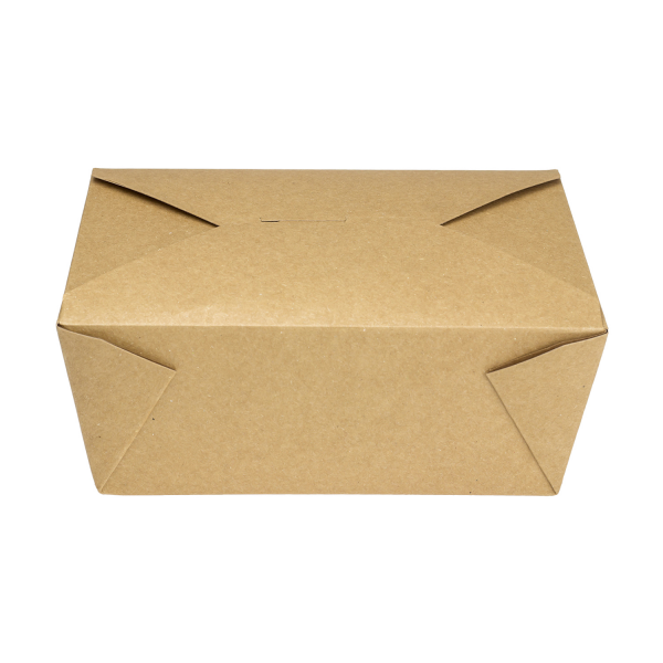 [160 ct] Paper Take-Out Boxes | #4 | 110 oz | Kraft